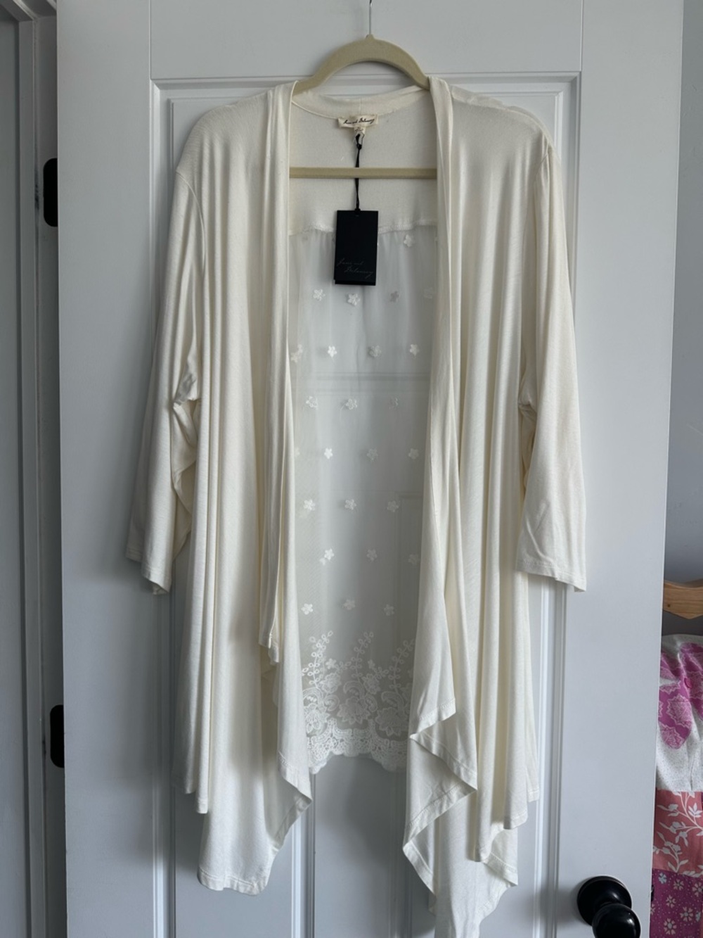 Jane and Delancey plus size 3X knit and lace cardigan